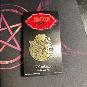 Valentino Die Struck Pin Hazbin Hotel PILOT Collectable (SOLD AS MISPRINT)